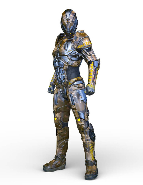 3D CG rendering of cyber man - Φωτογραφία, εικόνα