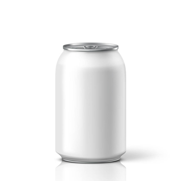 Uma lata de refrigerante branca. Ilustração vetorial
 - Vetor, Imagem