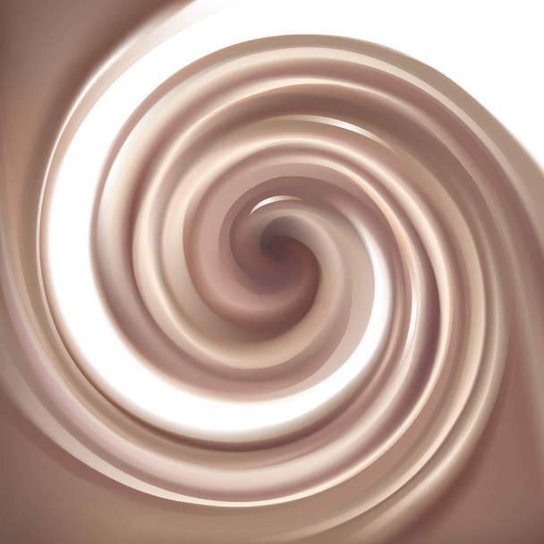 Vector background of swirling chocolate texture  - Vector, Image