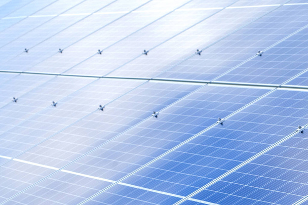 Solar panels background. Photovoltaic renewable energy source - Photo, Image