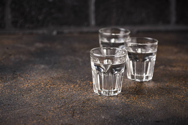 Glasses of Russian drink vodka - Foto, Imagem
