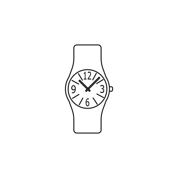 Сучасні аналогові чоловічі наручні годинники значок лінії. Піктограма годинника. Графічний дизайн преміум якості. Збірка знаків, символів, проста піктограма для веб-сайтів, веб-дизайн, мобільний додаток
 - Вектор, зображення