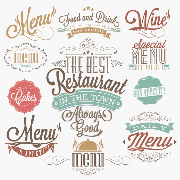 Illustrazione di elemento tipografico vintage per menu
 - Foto, immagini