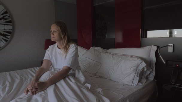 Waking up and opening smart blinds - Felvétel, videó