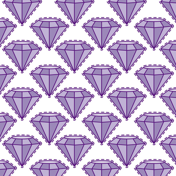 pattern of patches with precious diamonds - Vector, Image