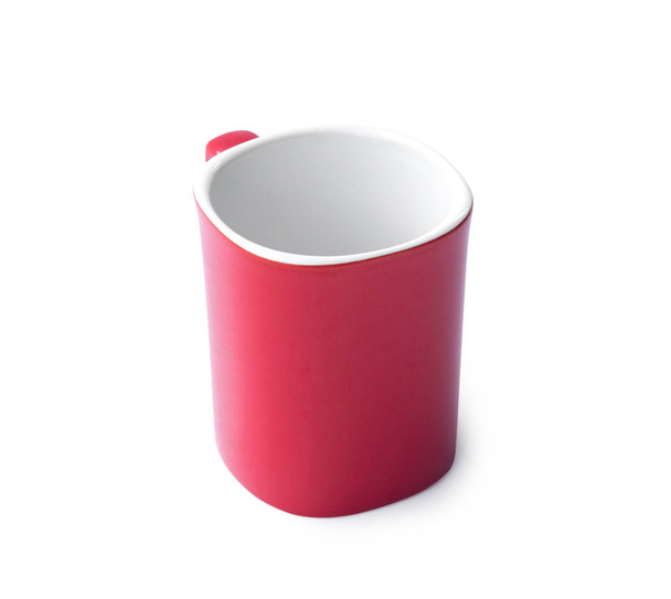 Vörös kávé csésze egyszerű design izolált fehér háttér - Fotó, kép