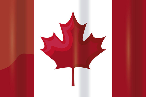прапор канадської патріотичної ікони
 - Вектор, зображення