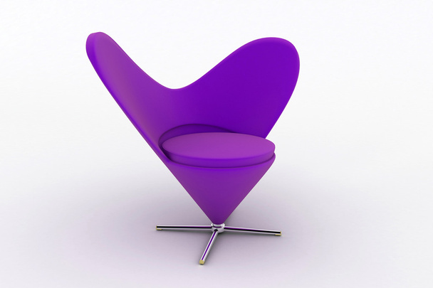 Interior design chair isolated on white - Foto, Bild