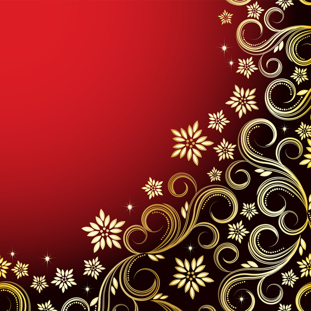Holiday floral background - Vector, imagen