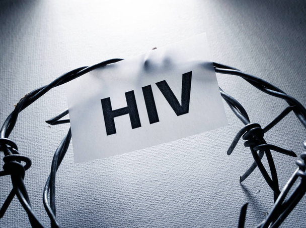 HIV tag with Globe - Φωτογραφία, εικόνα
