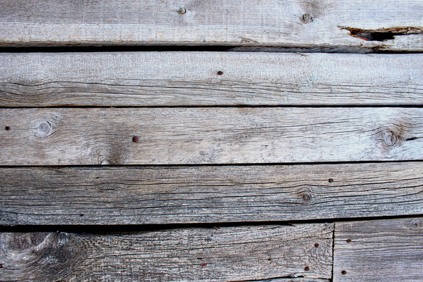 Fundo de superfície de piso de madeira com pregos e lacunas entre tábuas
 - Foto, Imagem