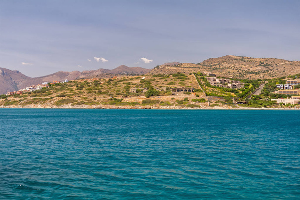 Spinalonga island in Elounda bay of Crete island in Greece - Photo, Image