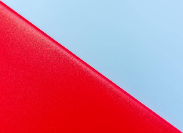 Przekątna żywe czerwone i jasnoniebieskie kolory abstrakcyjne geometryczny b - Zdjęcie, obraz