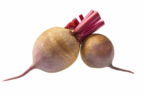 Two fresh red beetroot isolated on white background - Photo, Image