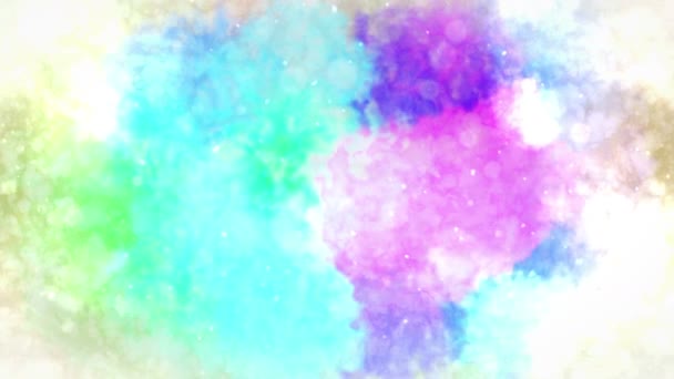 Aquarel kleurrijke splatter. Achtergrond van abstracte inkt. Hand getekende aquarel achtergrond. Loop CG animatie. - Video