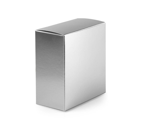 silver box isolated - Photo, Image