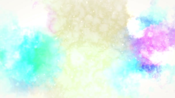 Aquarel kleurrijke splatter. Achtergrond van abstracte inkt. Hand getekende aquarel achtergrond. Loop CG animatie. - Video
