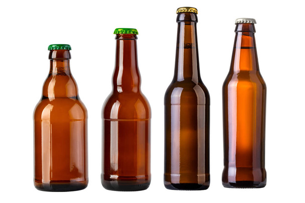 brown beer bottles  - Foto, afbeelding