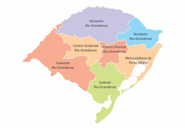 Ріо-Гранде-ду-Сул державні регіони - Вектор, зображення