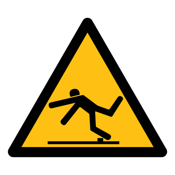 Cuidado com o Símbolo de Perigo de Viagem Isolar no Fundo Branco, Ilustração do Vetor EPS.10  - Vetor, Imagem