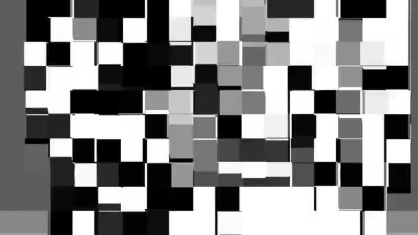 A fekete-fehér négyzetek körbemozgatása - Felvétel, videó