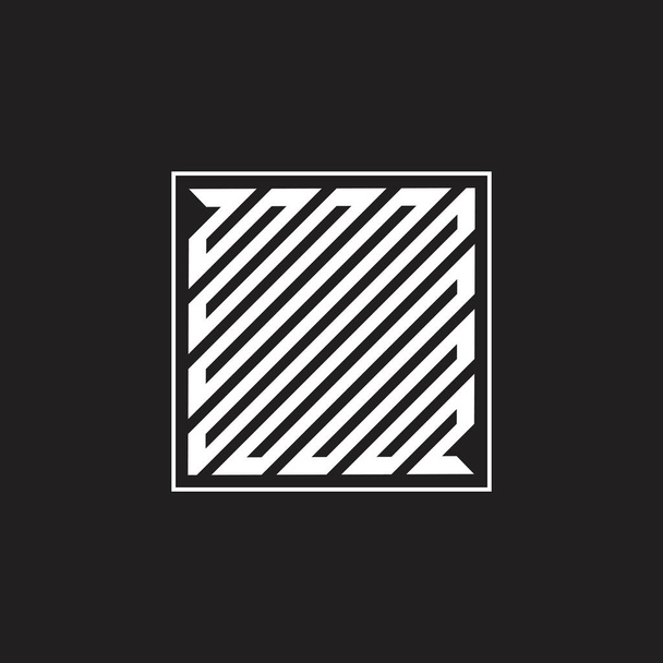 square stripes infinity line geometric logo vector - Vector, Image