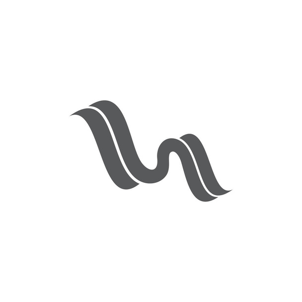 einfache Streifen Kurven Band Bewegung Logo Vektor - Vektor, Bild