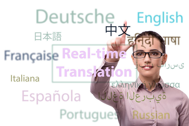 Concetto di traduzione online da lingua straniera - Foto, immagini