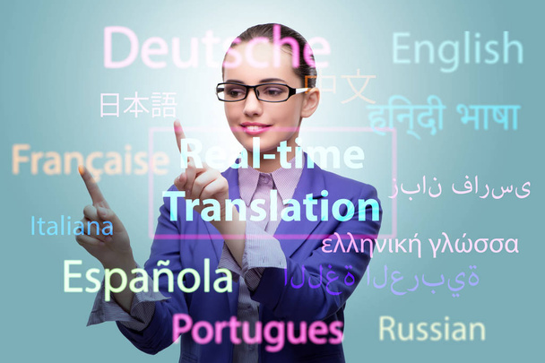 Concepto de traducción en línea del idioma extranjero
 - Foto, imagen
