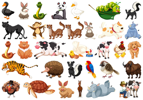 Large set of animals - Vector, Image