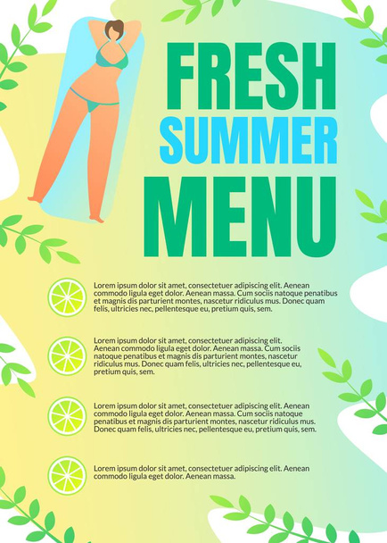 Nápis-nový letní menu, lettering. - Vektor, obrázek