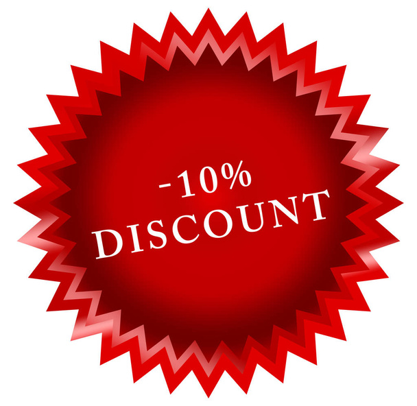  10% discount web Sticker Button - Photo, image