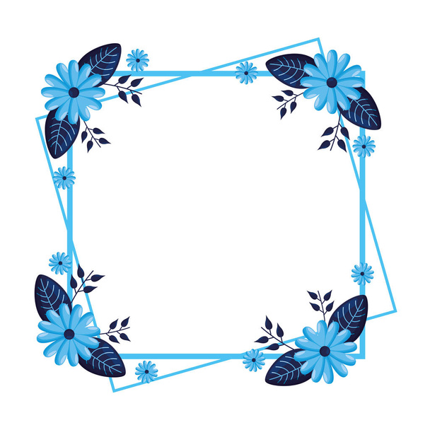 bloemen badge beeld - Vector, afbeelding