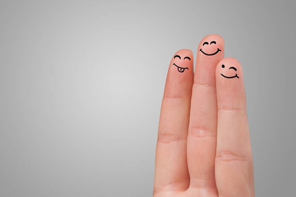 Finger zusammen lächeln - Foto, Bild