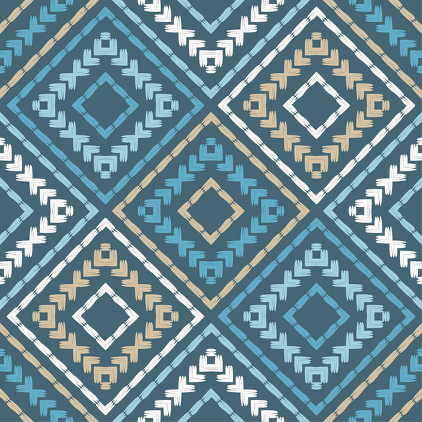 Ethnic boho seamless pattern. Lace. Embroidery on fabric. Patchwork texture. Weaving. Traditional ornament. Tribal pattern. Folk motif. Can be used for wallpaper, textile, wrapping, web.  - Vector, afbeelding