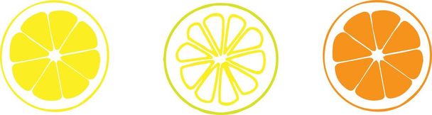 citromok ikon fehér alapon - Vektor, kép