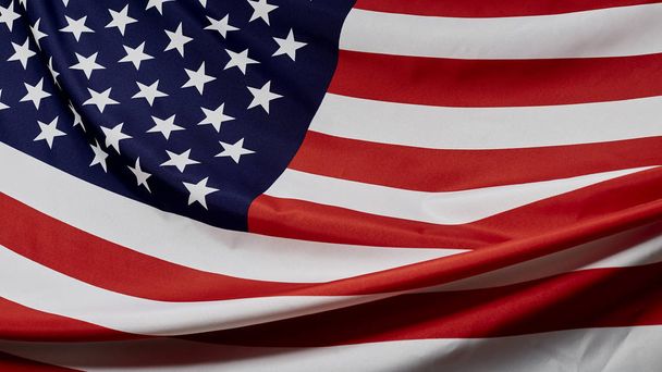 Közelről amerikai zászló hullám - Fotó, kép