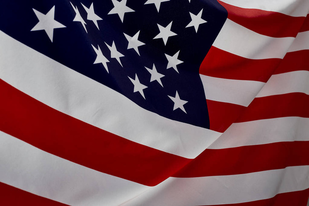 Fechar Bandeira Americana Onda
 - Foto, Imagem