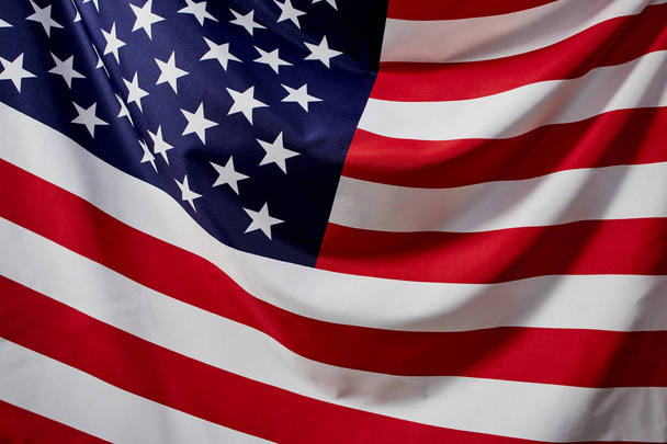 Крупним планом американський прапор хвиля - Фото, зображення