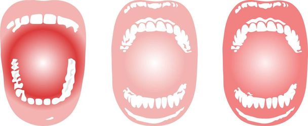 ícone da cavidade oral no fundo branco
 - Vetor, Imagem