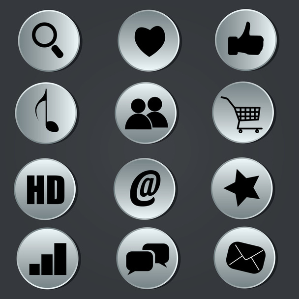 social media icons - Vector, Image
