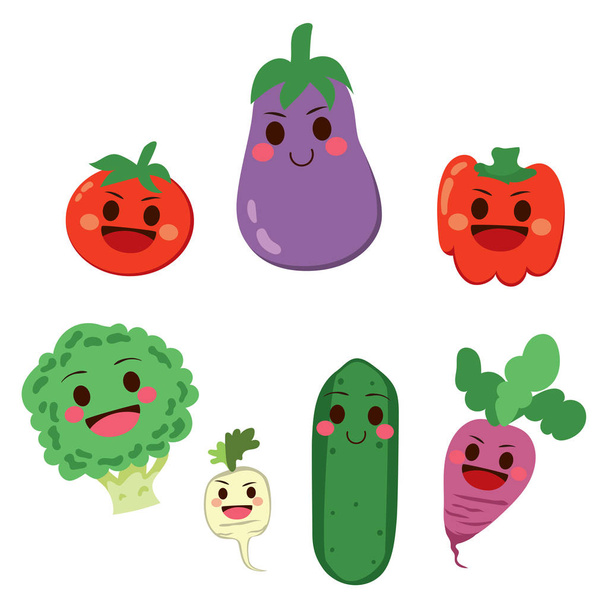 personnages de bande dessinée de légumes
 - Vecteur, image