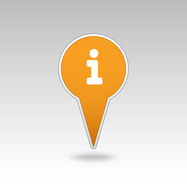 Information pin map icon. Map pointer. Map markers - Vektör, Görsel