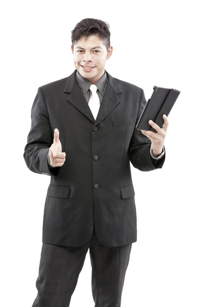 Portrait of a businessman with digital tablet - Foto, imagen