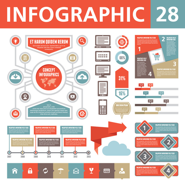 Elementi infografici 28
 - Vettoriali, immagini