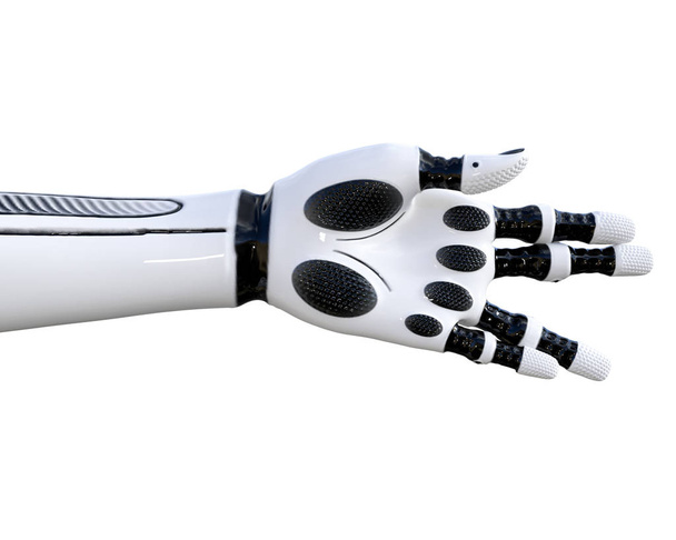 White metal droid hand gestures - Foto, Imagem