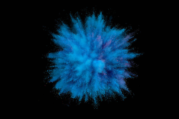 Colored powder explosion. Abstract closeup dust on backdrop. Col - Fotó, kép