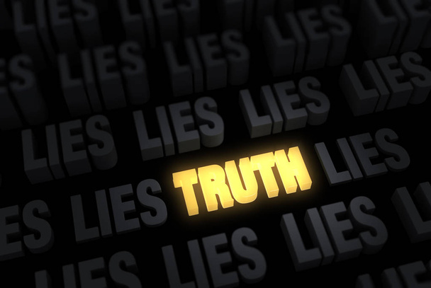 Leuchtende Wahrheit, dunkle Lüge - Foto, Bild