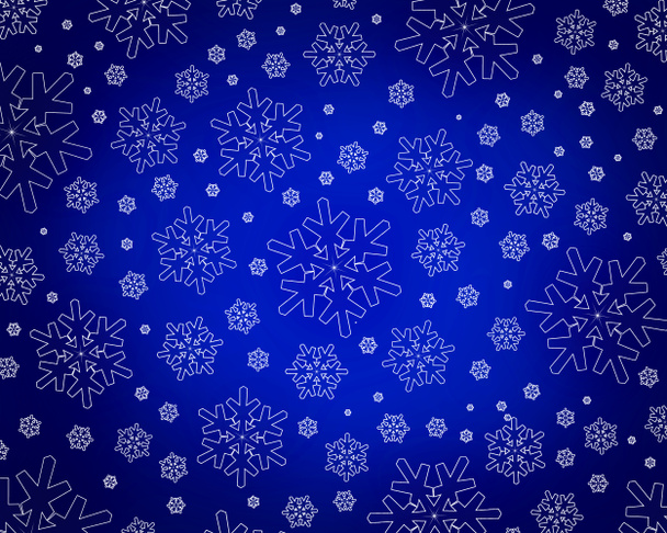 Hermoso fondo con copos de nieve decorativos de invierno  - Foto, Imagen
