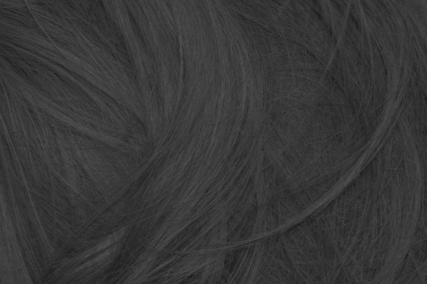 24Black and white hair texture background - Photo, Image